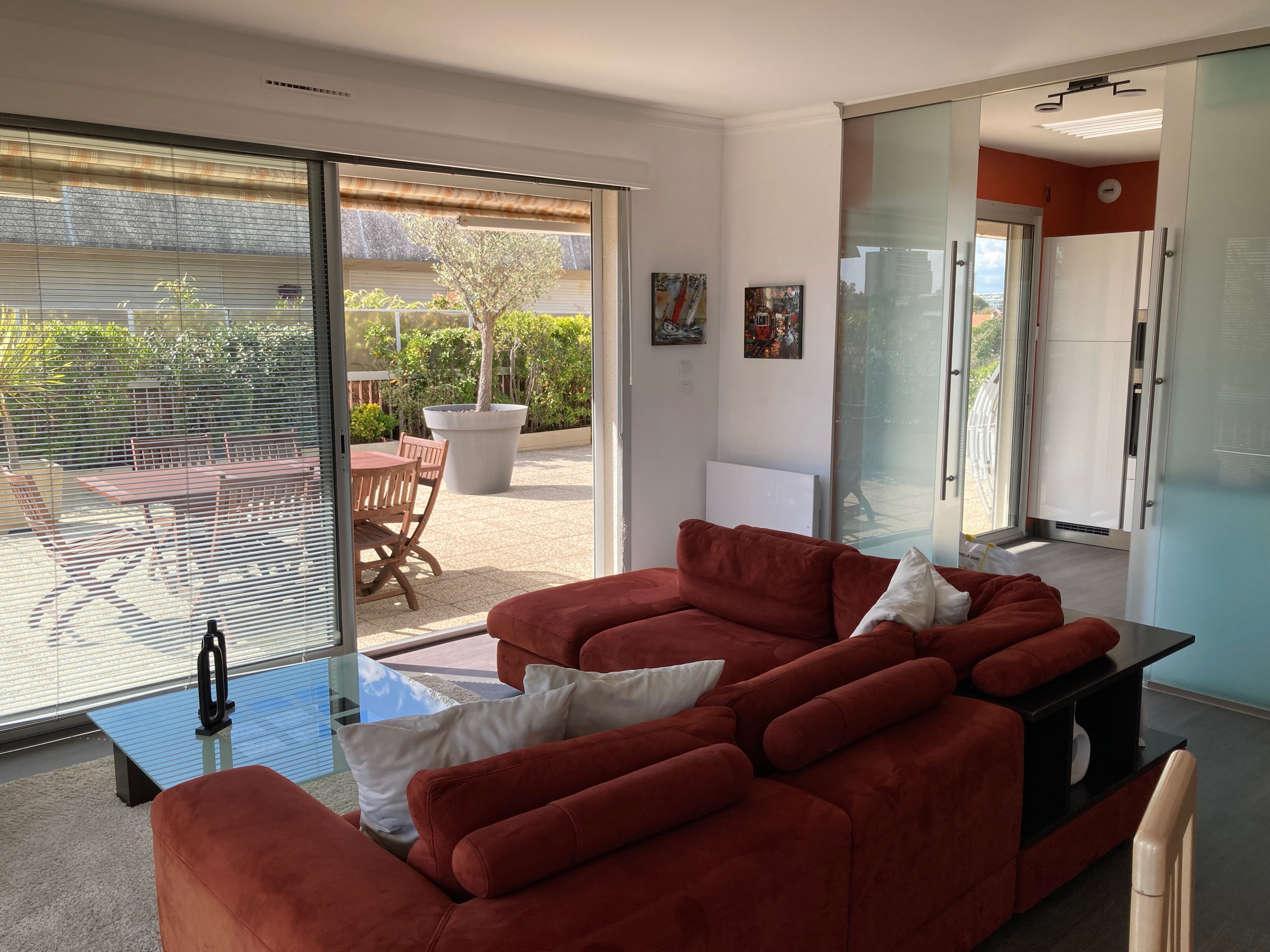 Accès direct sur la terrasse