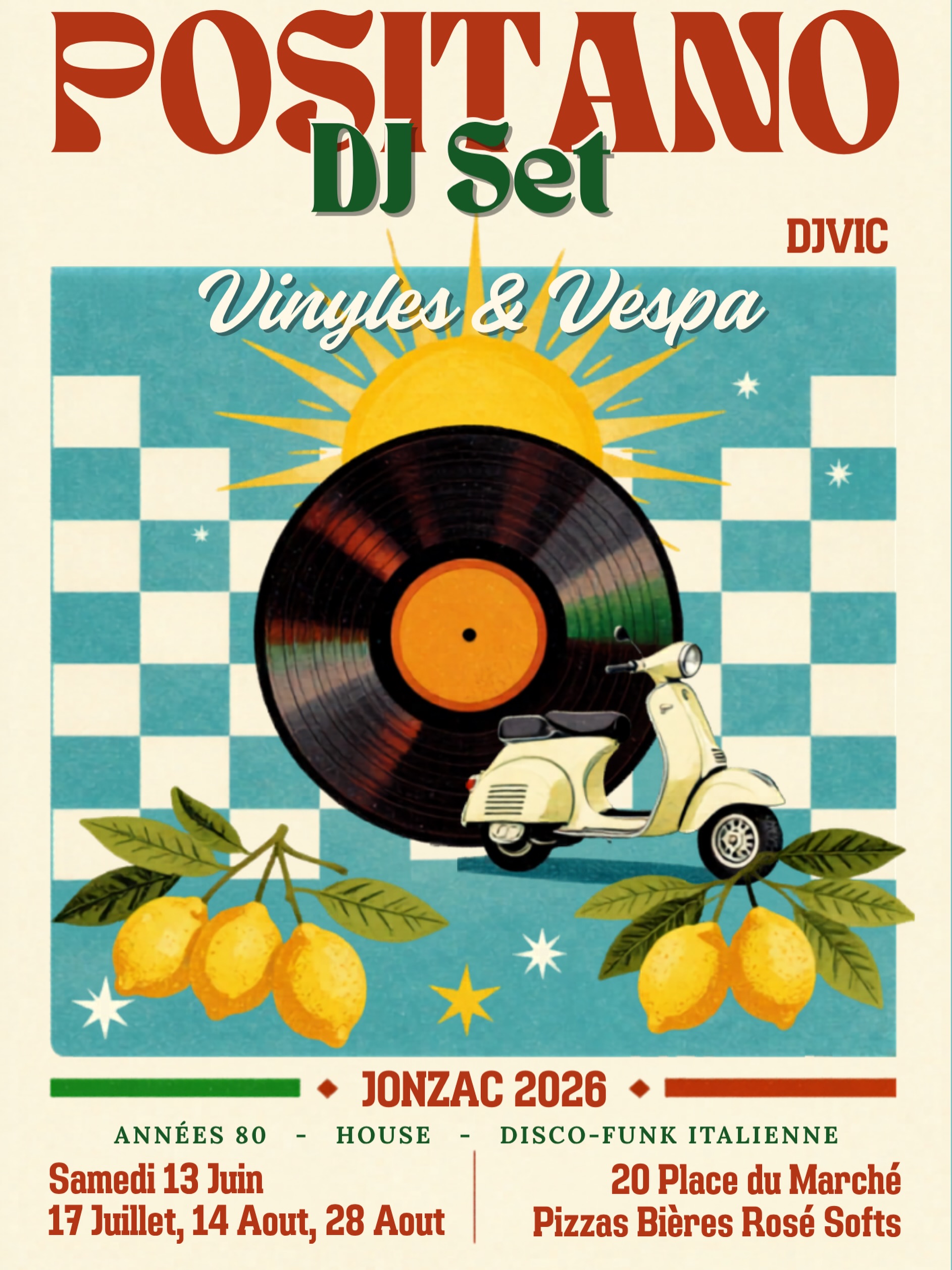 Positano DJ Set - Vinyles & Vespa