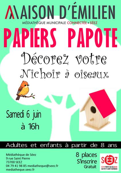 Atelier créatif  à la médiathèque
