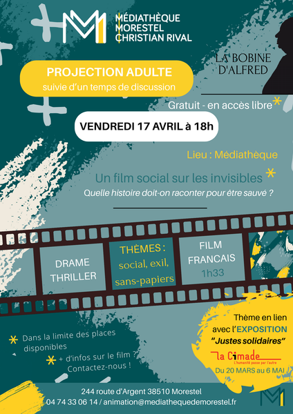 La Bobine d'Alfred : projection de film pour adultes à la médiathèque_Morestel