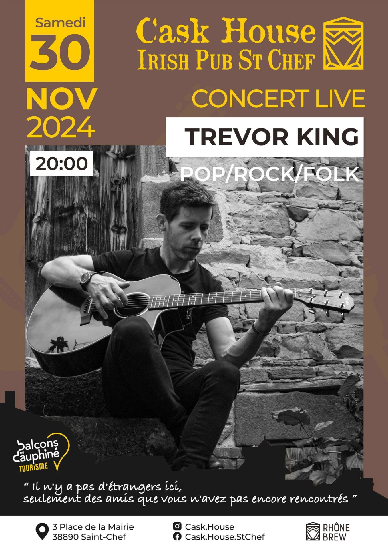 Concert de Trevor King au Cask House - Saint-Chef - Balcons du Dauphiné