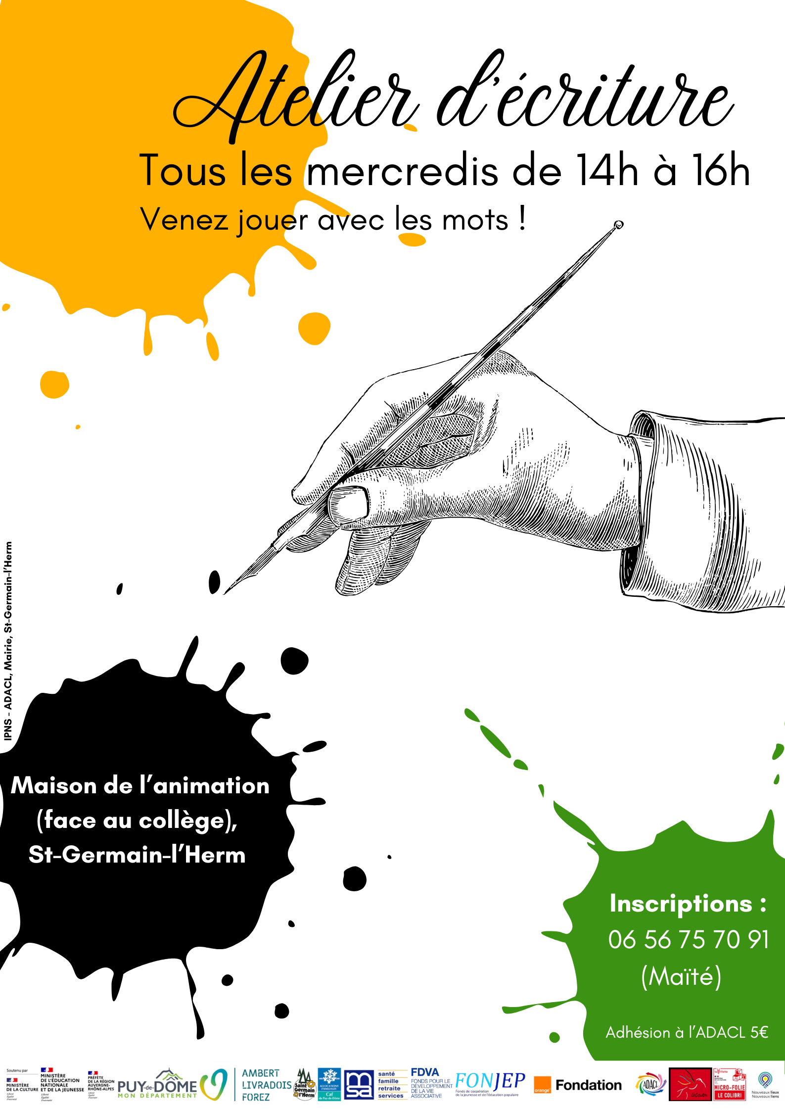 Atelier d’écriture // Saint-Germain-l’Herm