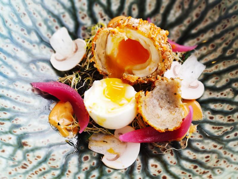 Une entrée à base d'oeuf.