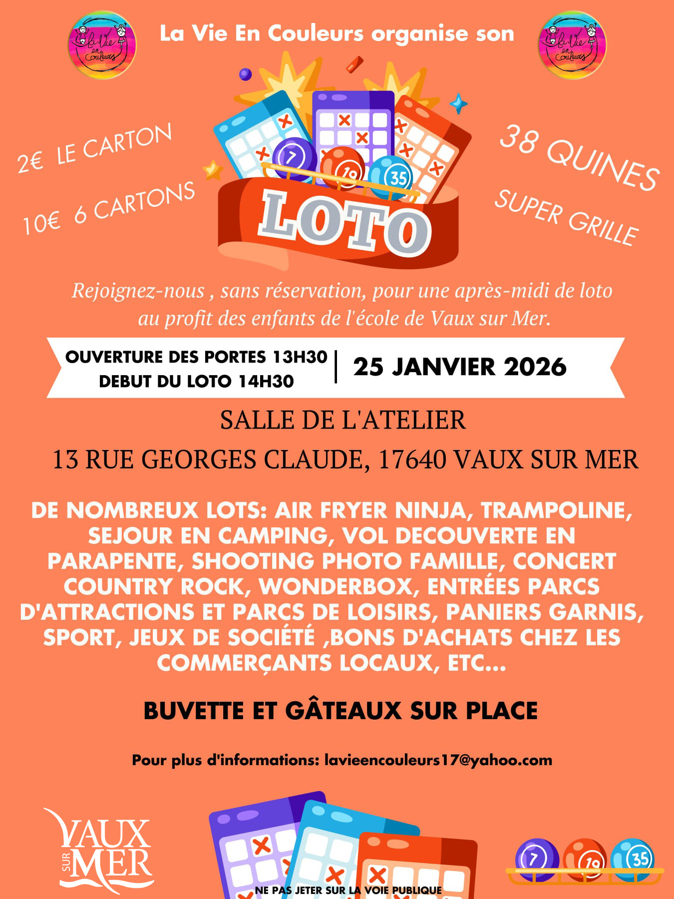 Loto de l’association La Vie en Couleurs