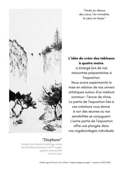 Exposition d'œuvres à l'encre de Chine de Florence Turc-Chalvin et Gaëlle Juge