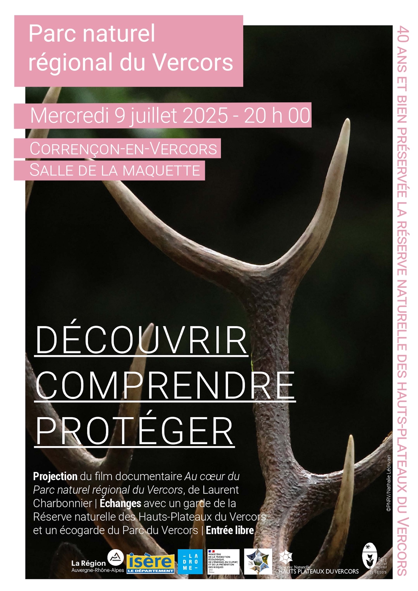 Projection du film "Au coeur du Parc naturel régional du Vercors" suivi d'un éc…