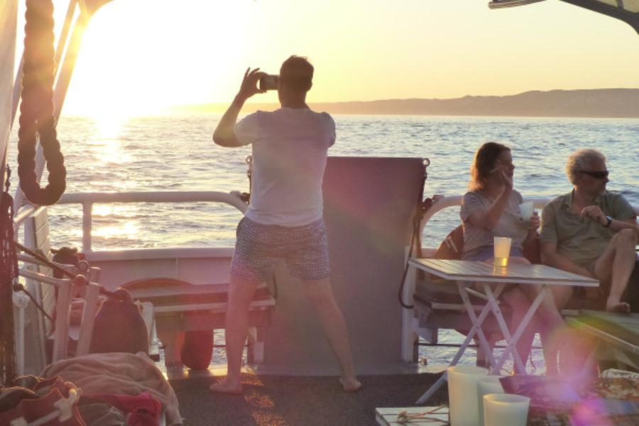 Privatisation d'un bateau - Coucher de soleil