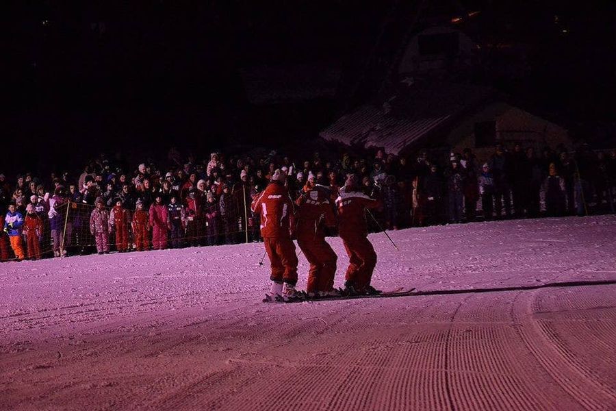 esf correncon en vercors descente aux flambeaux