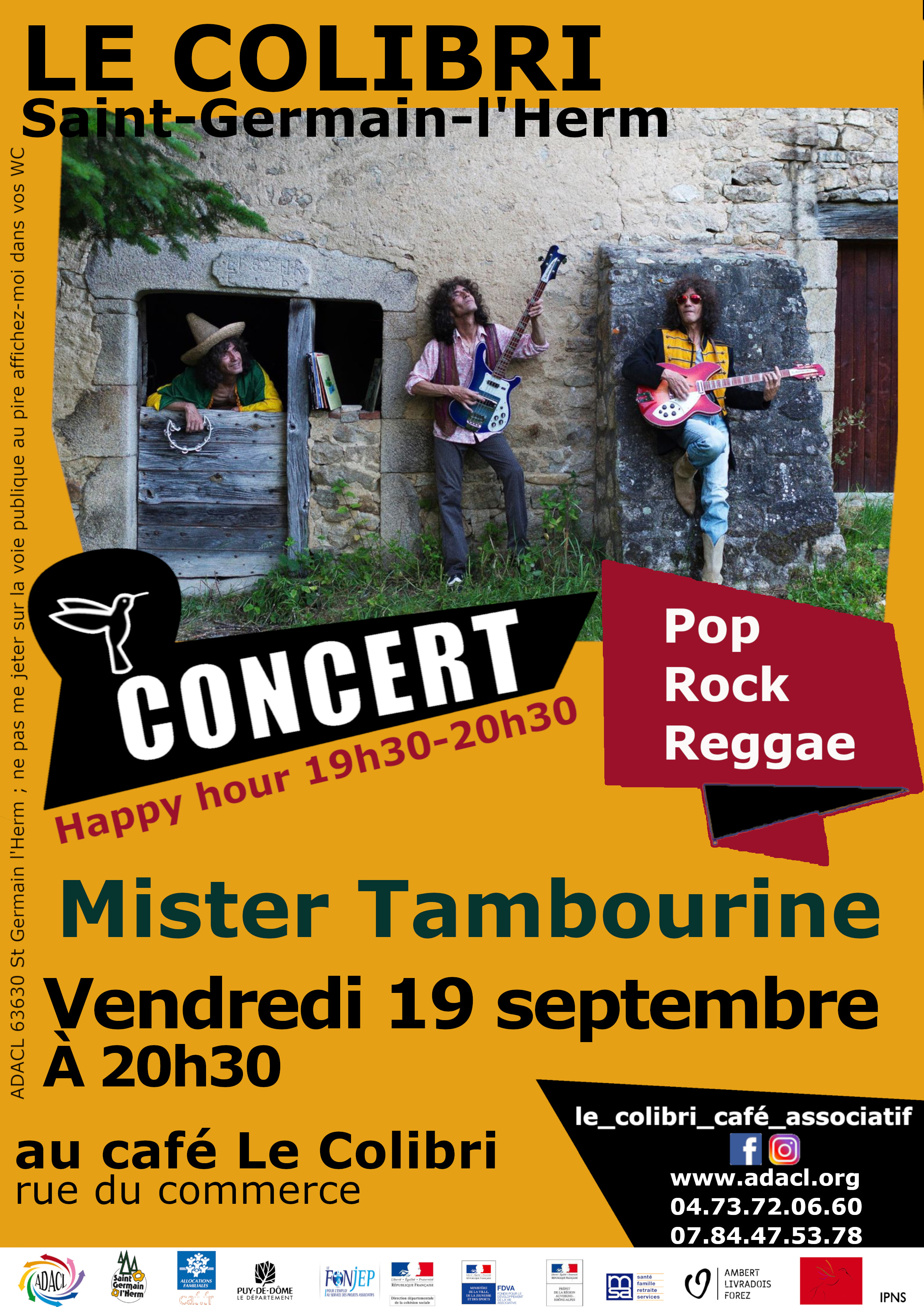 Concert « Mister Tambourine » // Saint-Germain-l’Herm