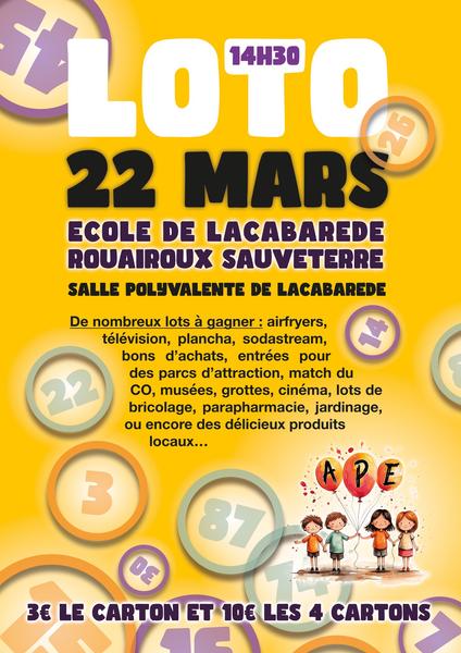 Loto de l'école de Lacabarède - Rouairoux - Sauveterre