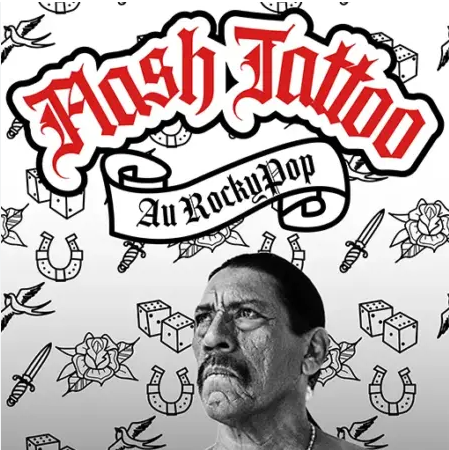 Flash tattoo in het Rocky Pop Hotel