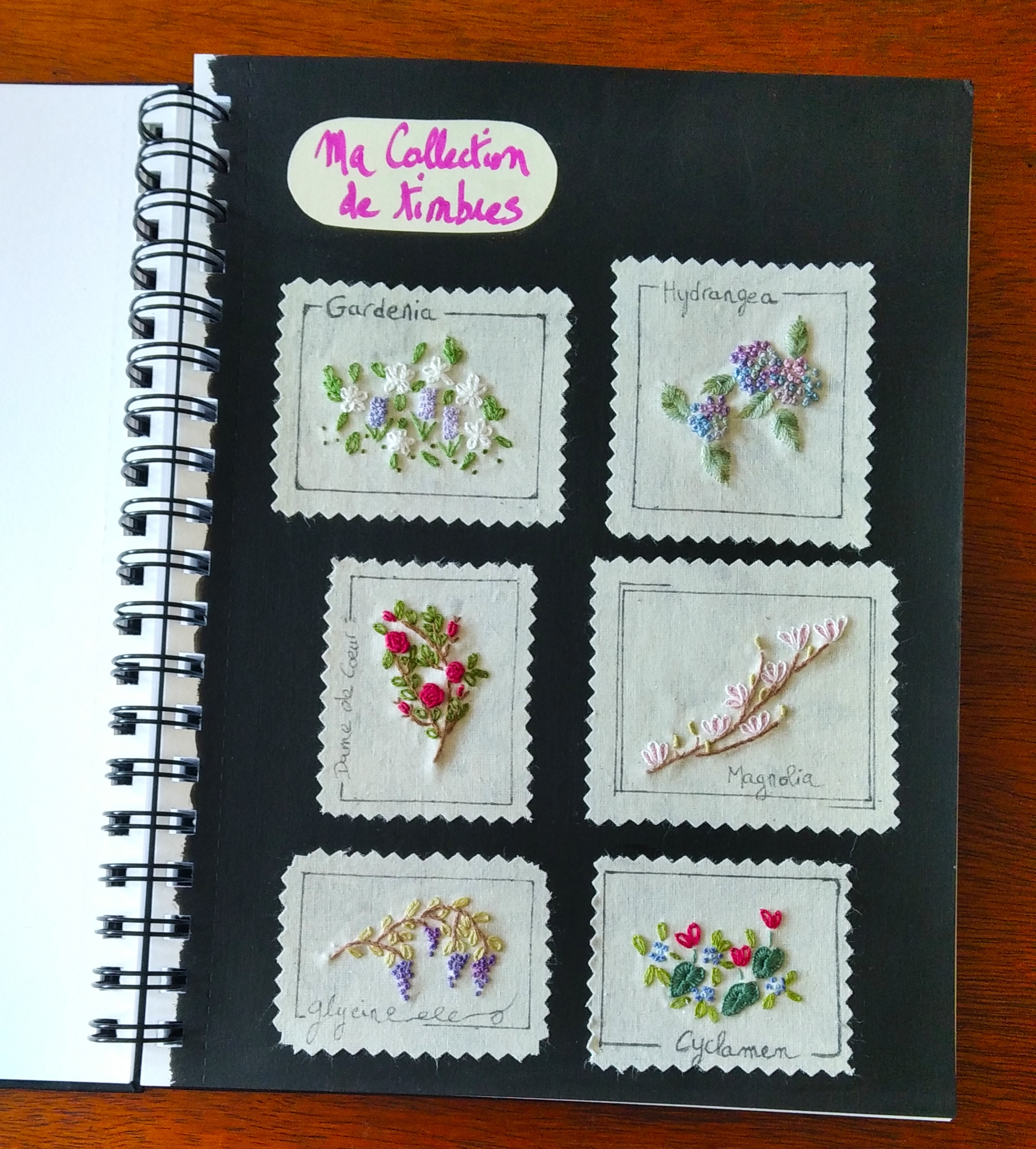 broderie miniature fleurs
