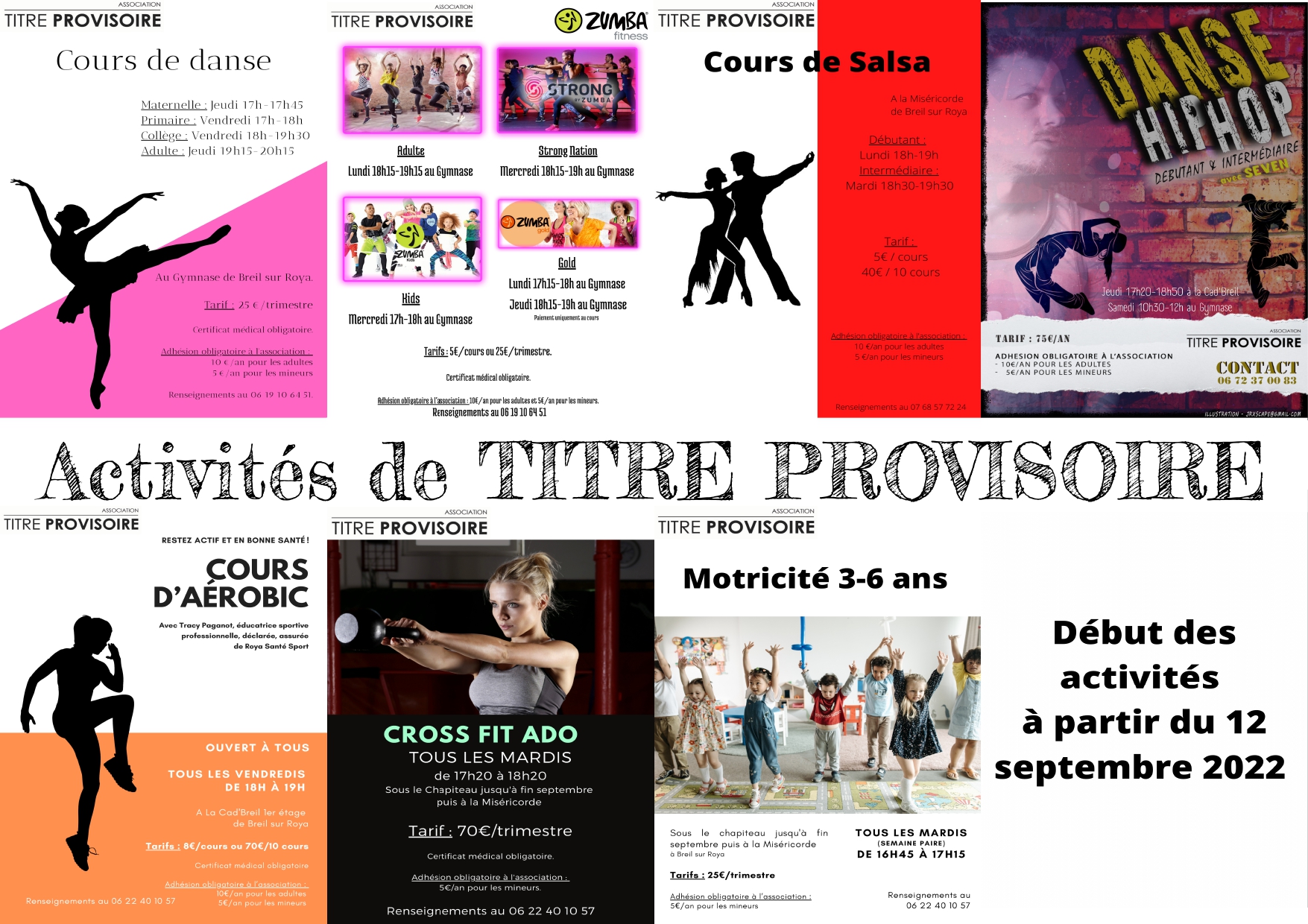 Activités association Titre provisoire