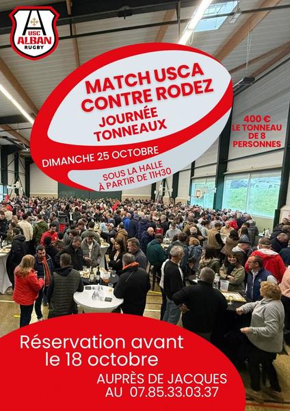 Match et Repas tonneaux organisé par l'USC Alban