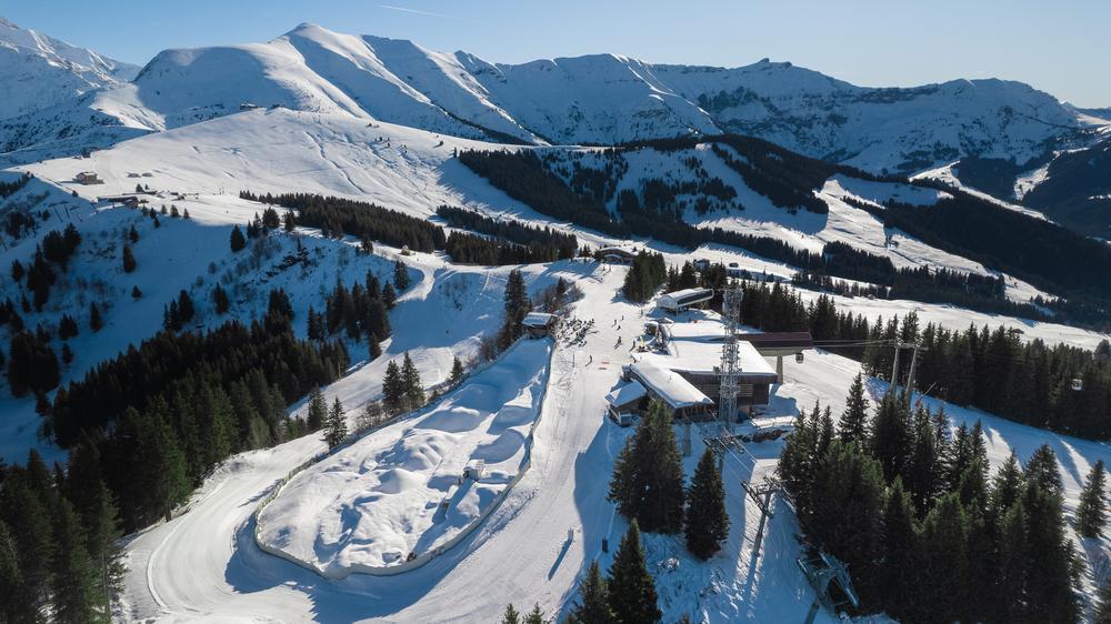 Sommet du Mont d'Arbois avec arrivée de la télécabine de la Princesse