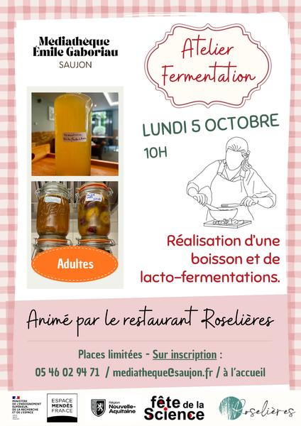 Atelier adultes "fermentation boisson pétillante"
