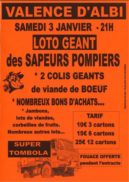 Loto Géant des Sapeurs Pompiers