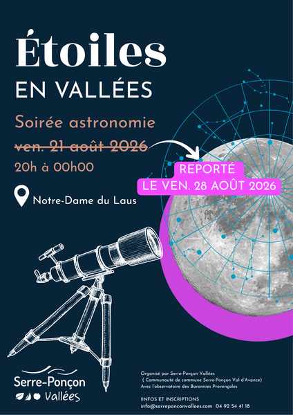 Étoiles en vallées - Soirée astronomie