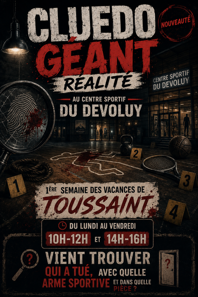 Cluedo géant au Centre Sportif