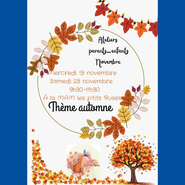 Ateliers parents/enfants Du 13 au 23 nov 2024