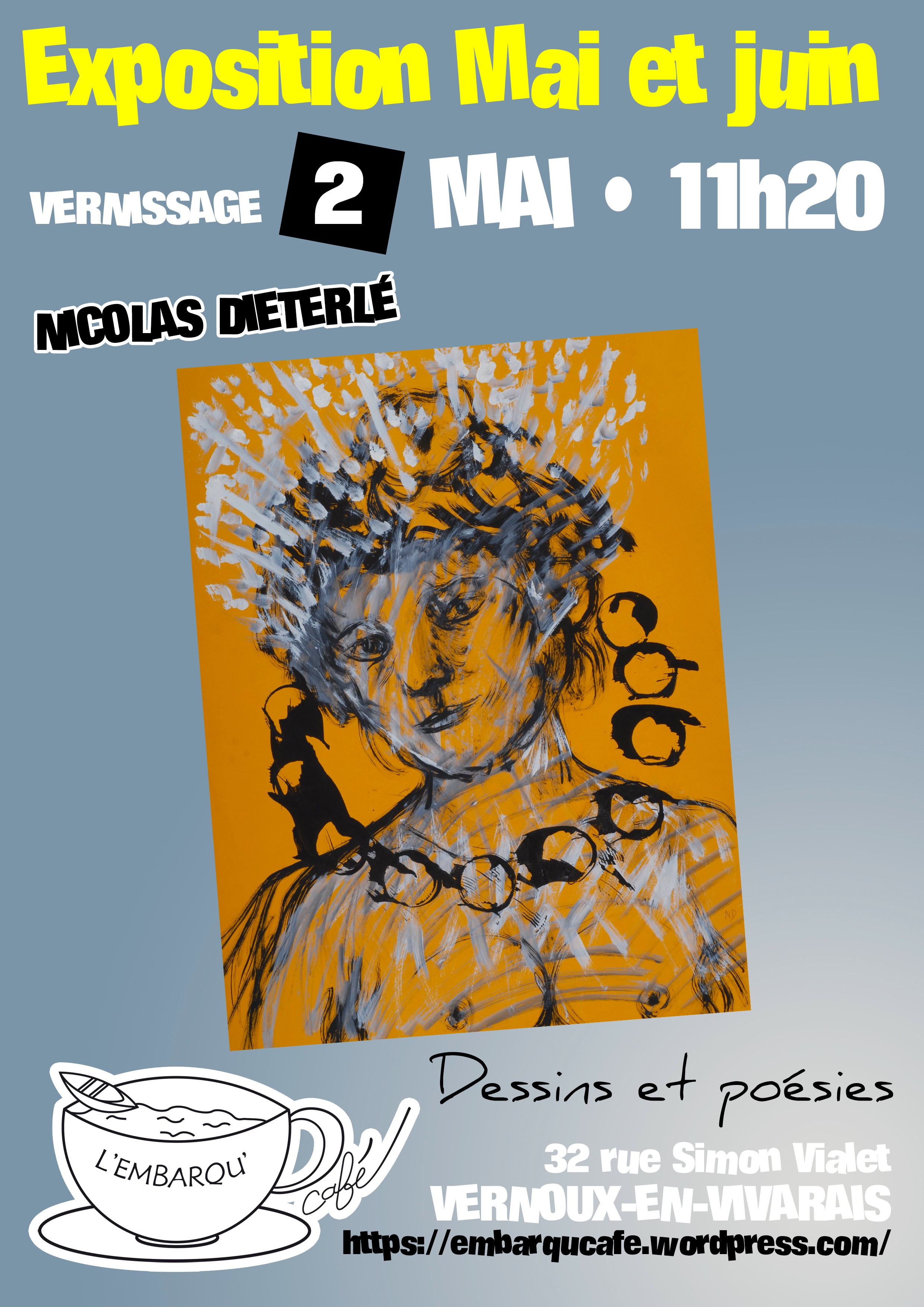Alle leuke evenementen! : Exposition de dessins et poésies de Nicolas Dieterlé