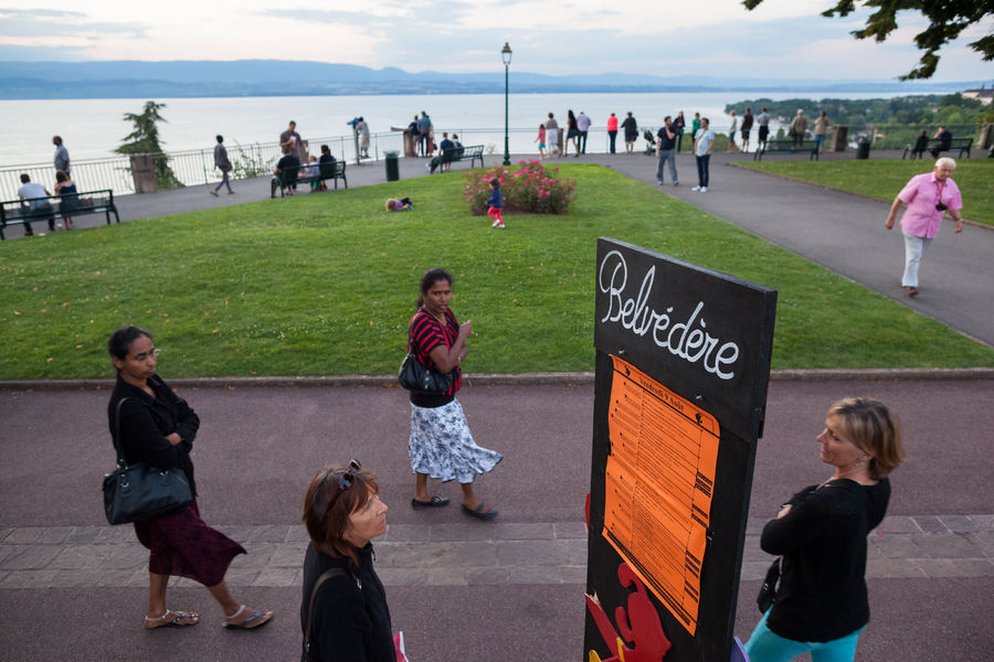 Le parc du belvédère lors des 