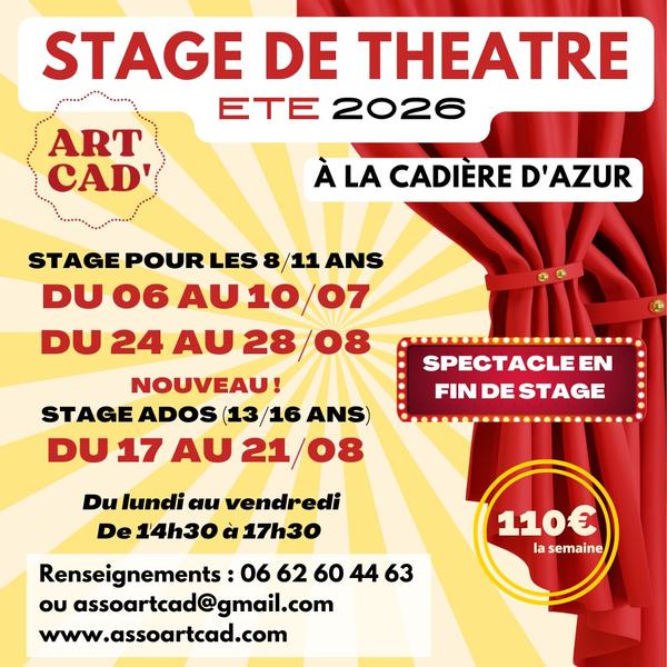 Stages pour enfants_La Cadière-d'Azur - Affiche - ArtCad