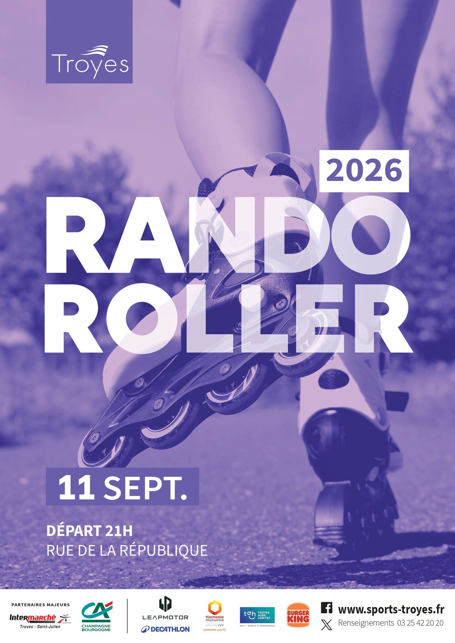 Rando nocturne Roller Ville de Troyes