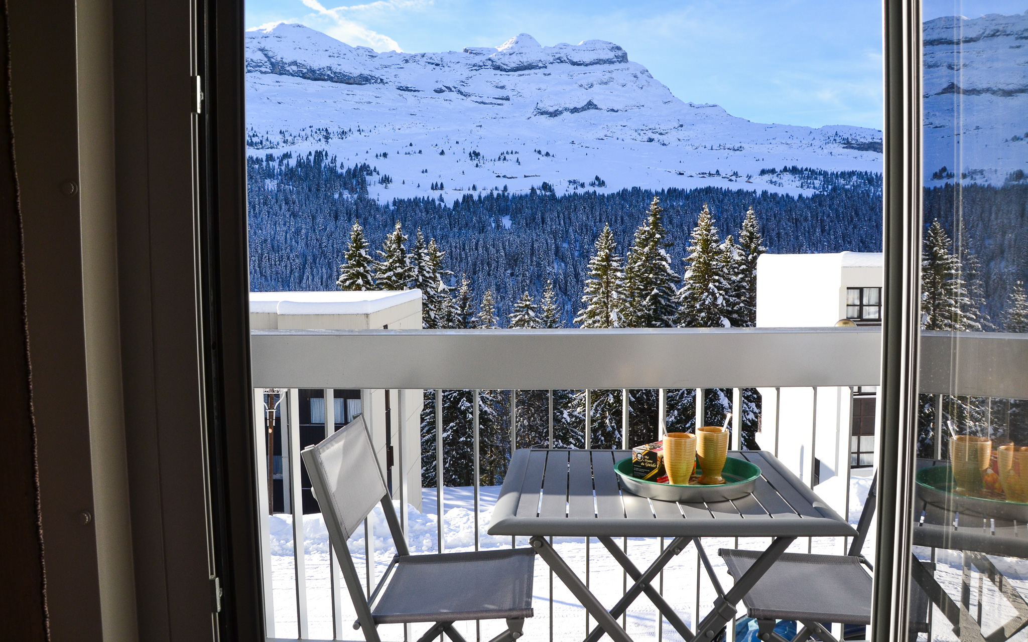 Vue sur l'extérieur depuis le balcon