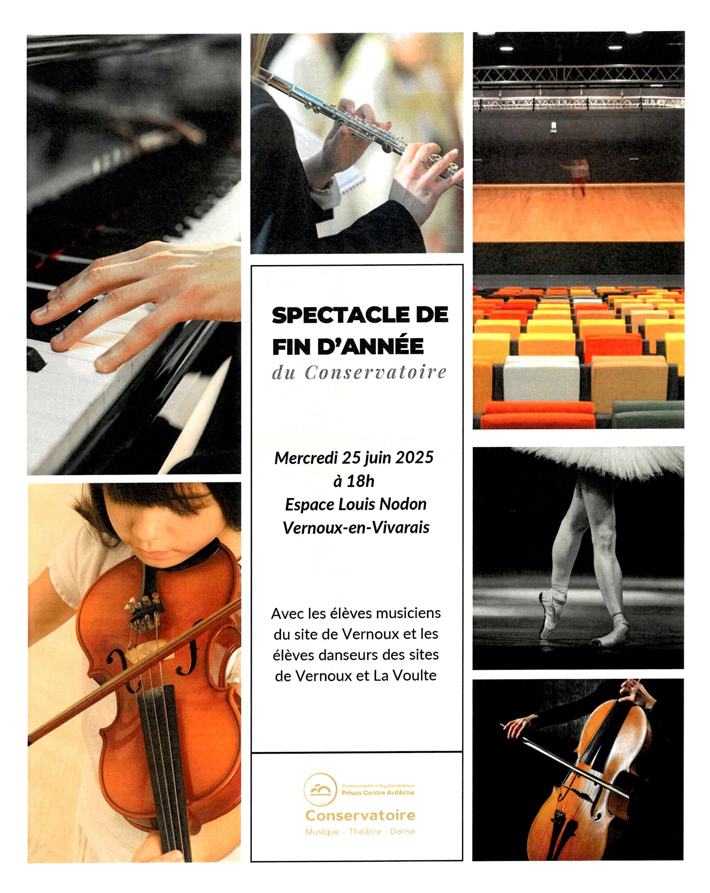 Rendez-vous futés ! : Spectacle de fin d'année du Conservatoire Privas Centre Ardèche (site de Vernoux-en-Vivarais)