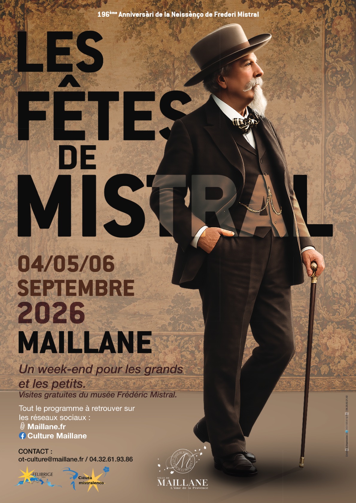 196 Anniversàri de la Neissènço de Frederi Mistral