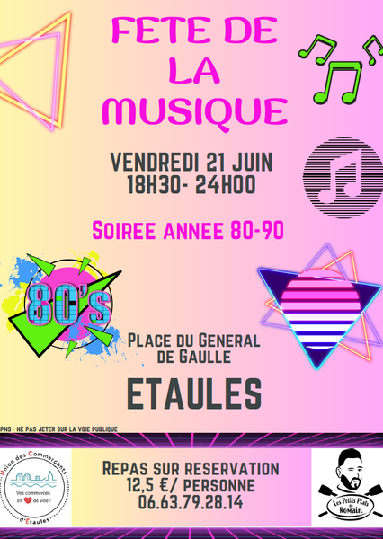 Fête de la musique :  soirée années 80-90