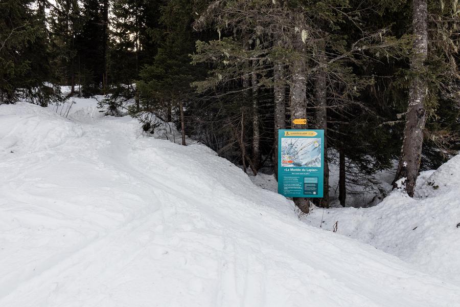Itinéraire de ski de randonnée Montée du Lapiaz
