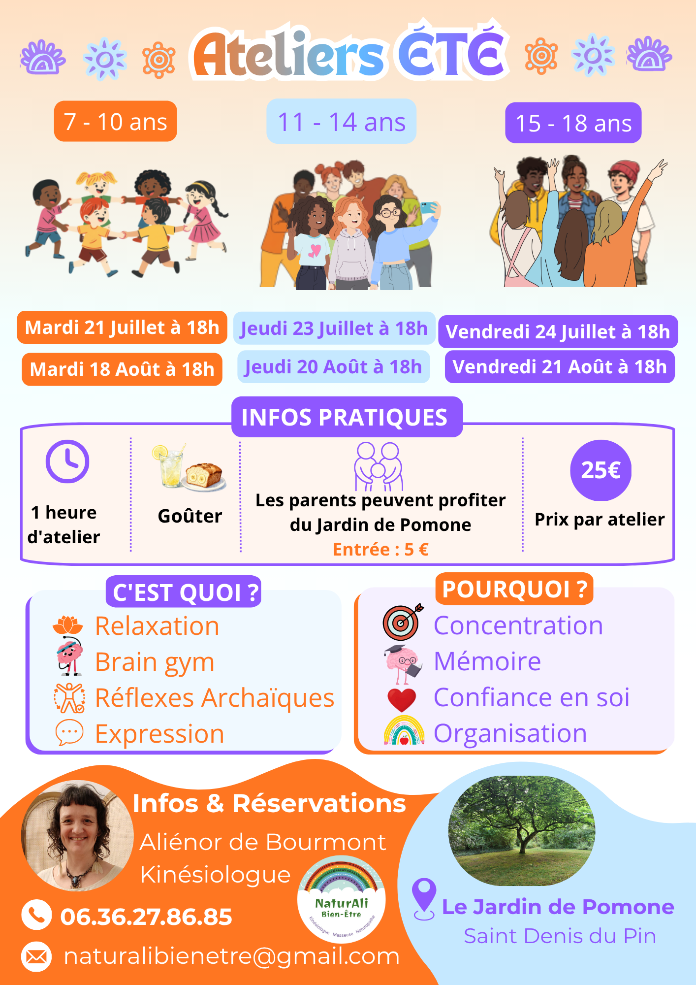 Atelier été enfants et ados