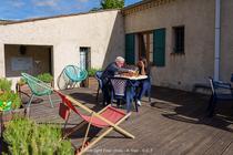 Terrasse chambre côté jardin