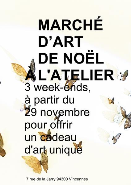 Affiche du Marché de Noël à l'Atelier Damien Valero de Vincennes_Vincennes 