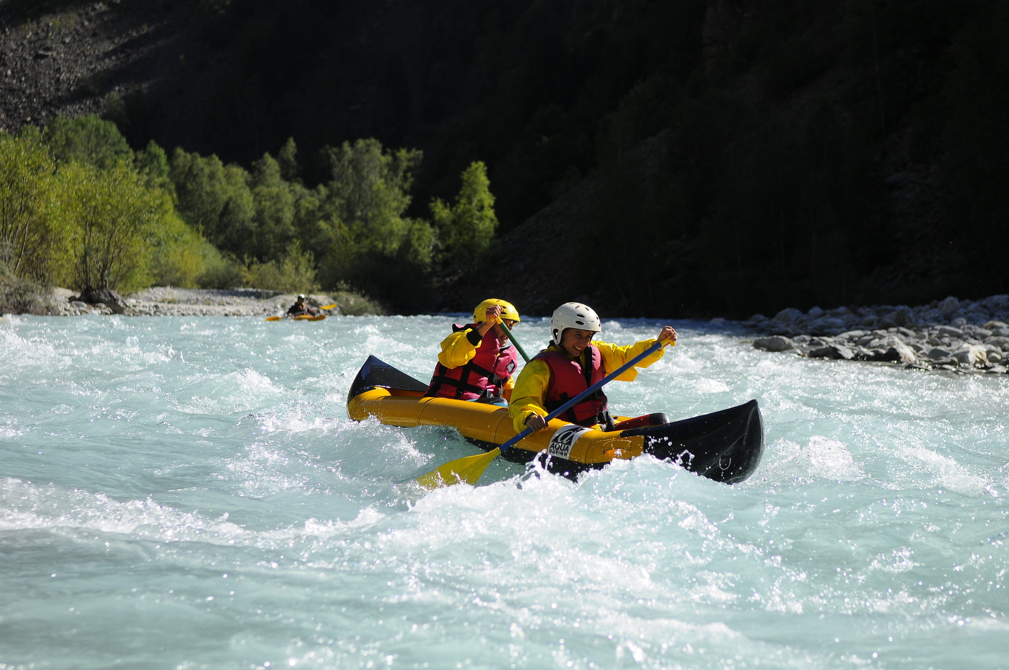 Canoe raft 2 personnes sur le veneon