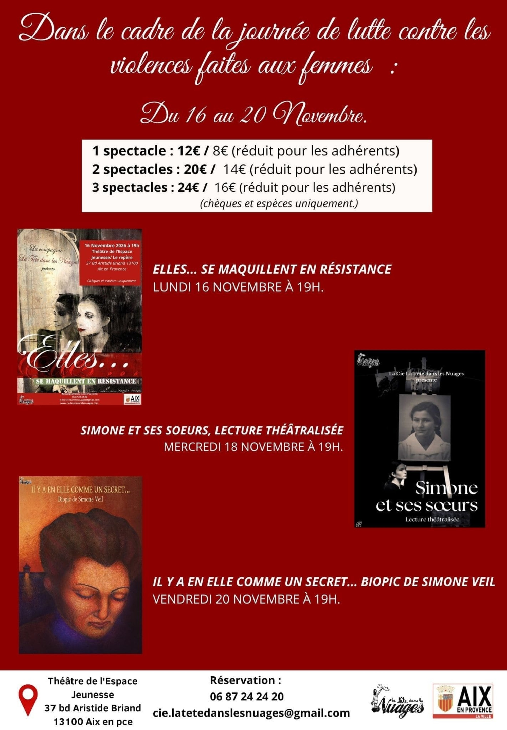 Spectacle - Elles… se maquillent en Résistance