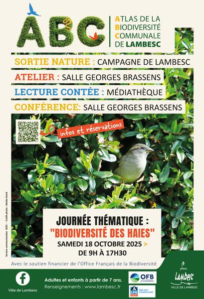ABC : journée thématique "Biodiversité des haies"