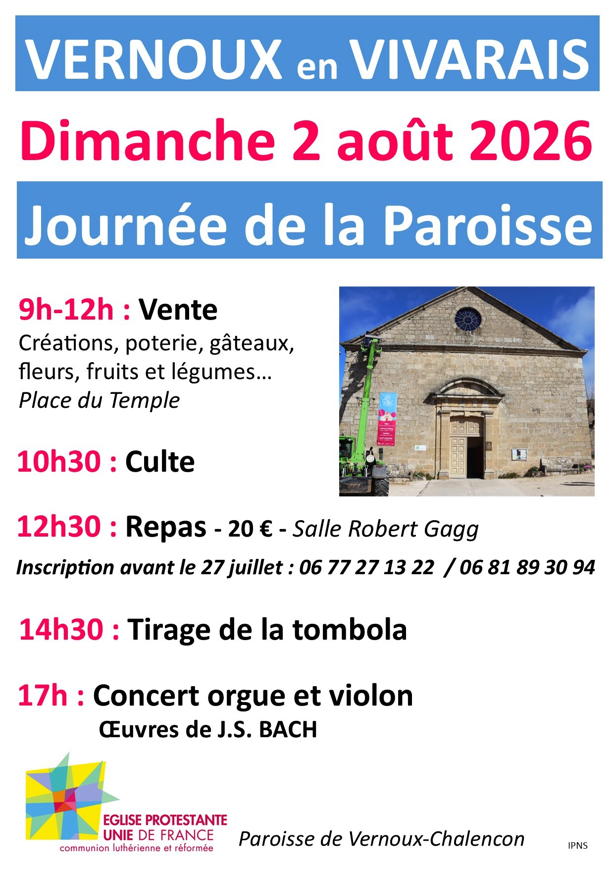 Fête de la paroisse protestante de Vernoux/Chalencon