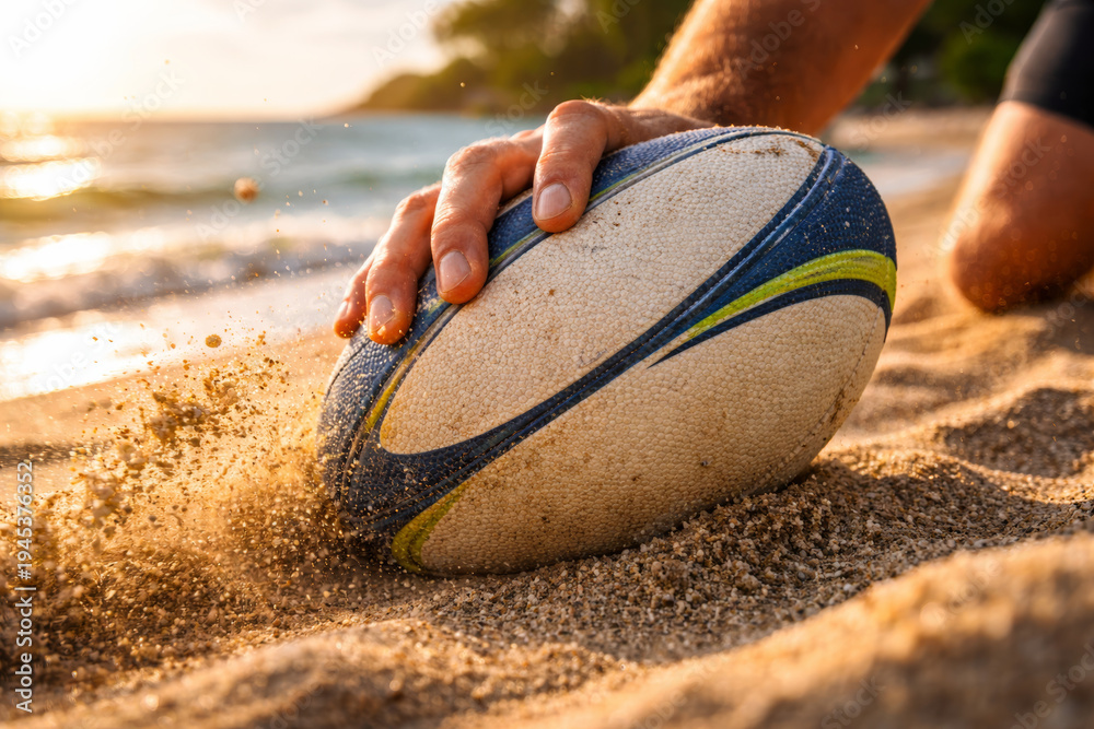 Sports - Plage : Beach rugby loisirs mixte à 5