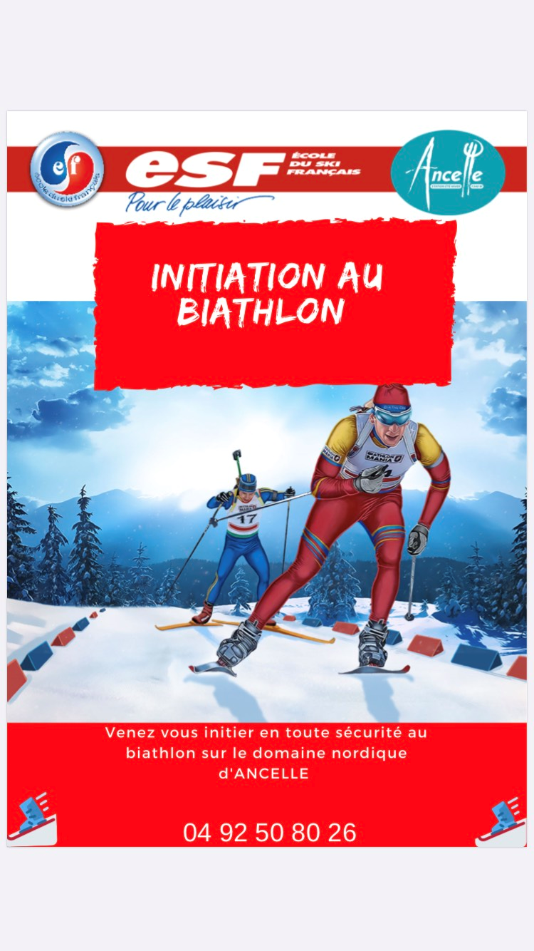 Initiation au biathlon, ESF Ancelle