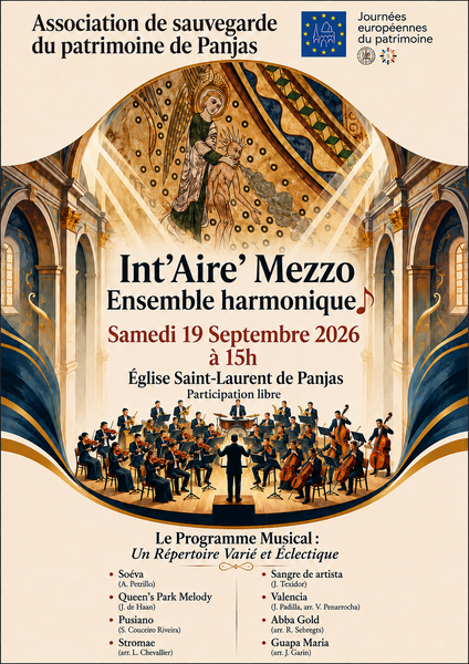 Journées Européennes du Patrimoine - Concert à Panjas_Panjas