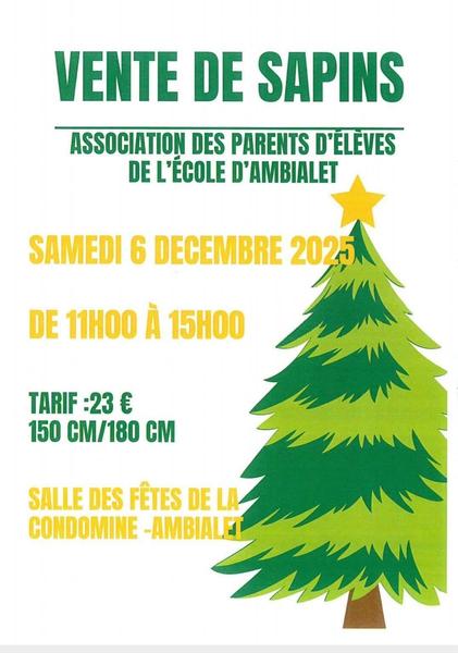 Vente de sapins - APE Ambialet