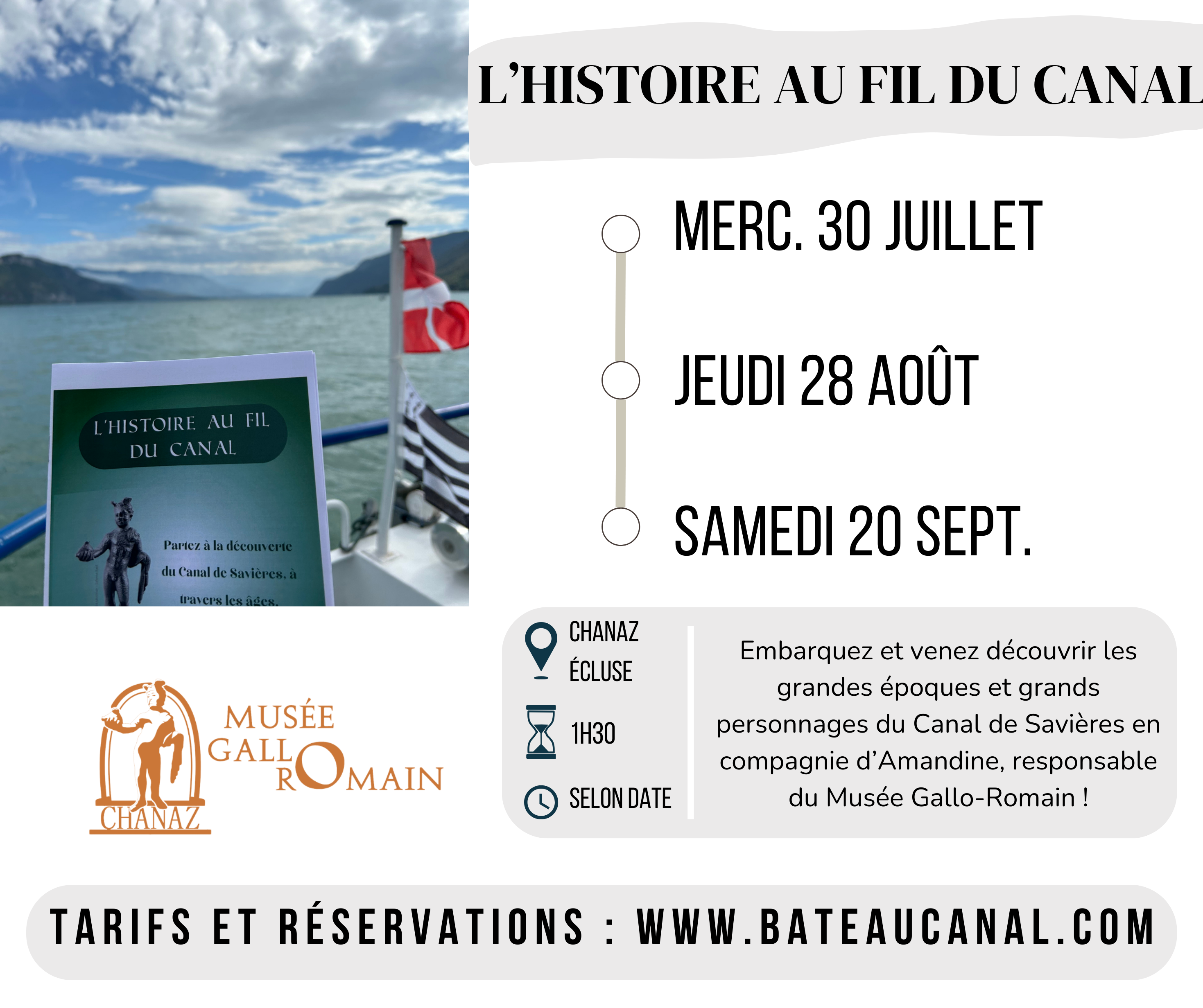 Infos Croisière l'histoire au fil du Canal