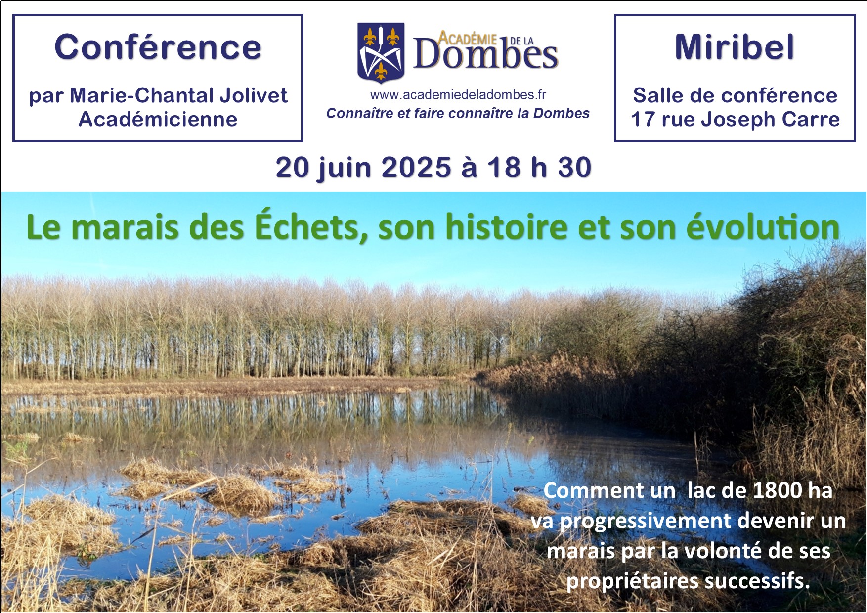 Conférence: le Marais des Echets