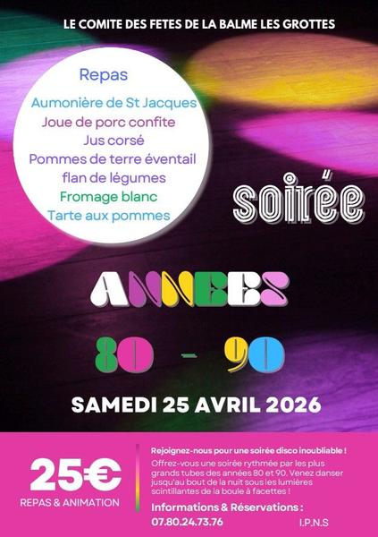 Soirée années 80's et 90's_La Balme-les-Grottes-Balcons du Dauphiné