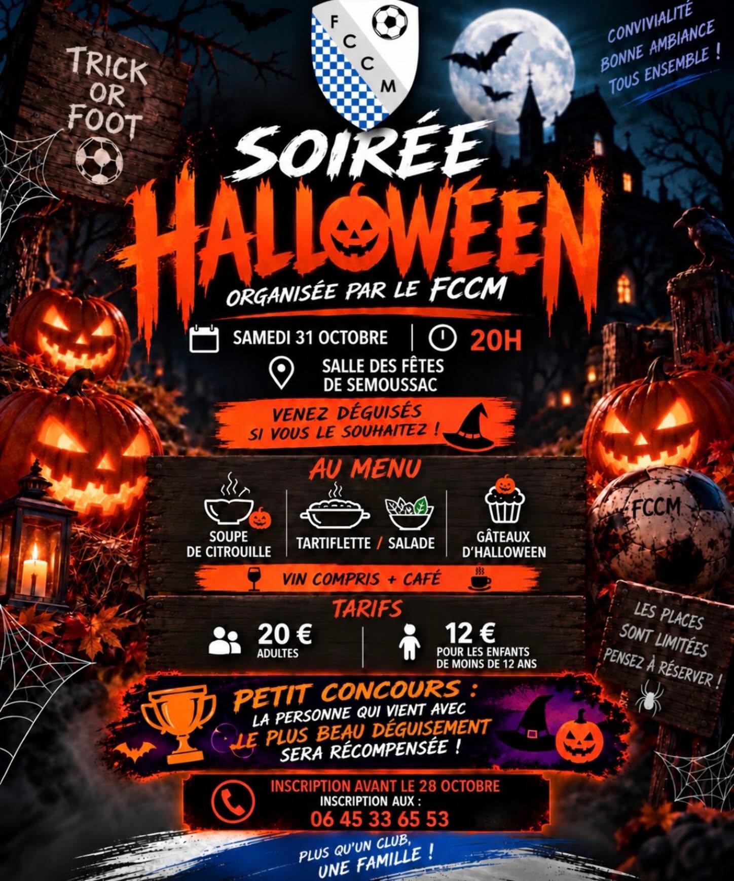 Soirée Halloween avec le FCCM