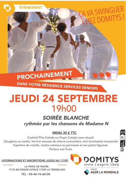 Soirée blanche à Domitys