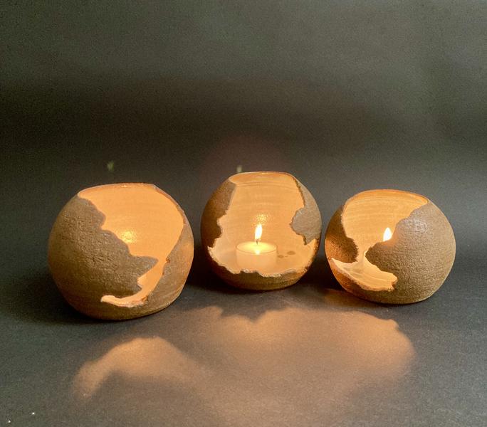 Bougeoir en céramique par l'atelier Pepperclay Ceramic 